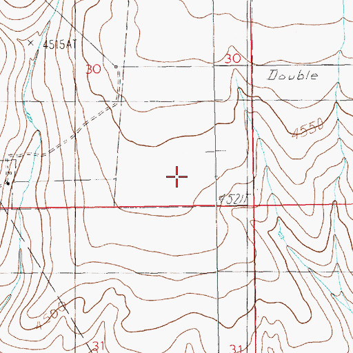 Topographic Map of Shaw, NM