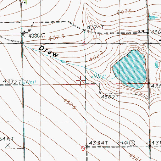 Topographic Map of Veterly, NM