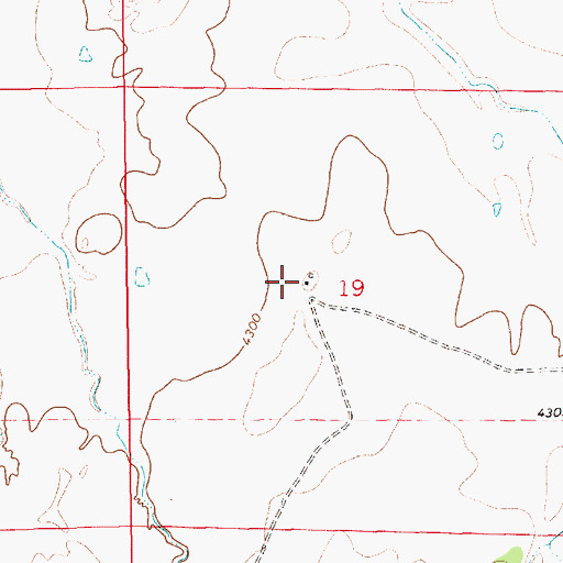 Topographic Map of Woodard, NM