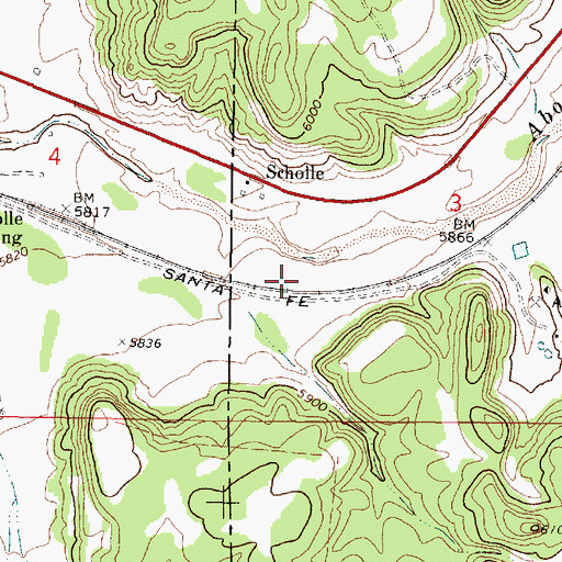 Topographic Map of Rainwater, NM