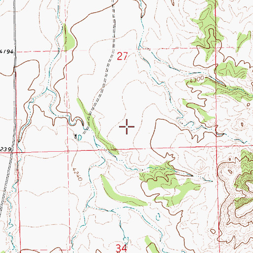 Topographic Map of Waltman, NM