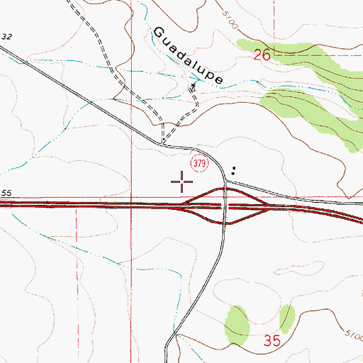 Topographic Map of Colinas, NM