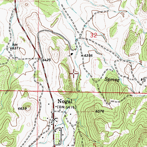 Topographic Map of Dunn, NM