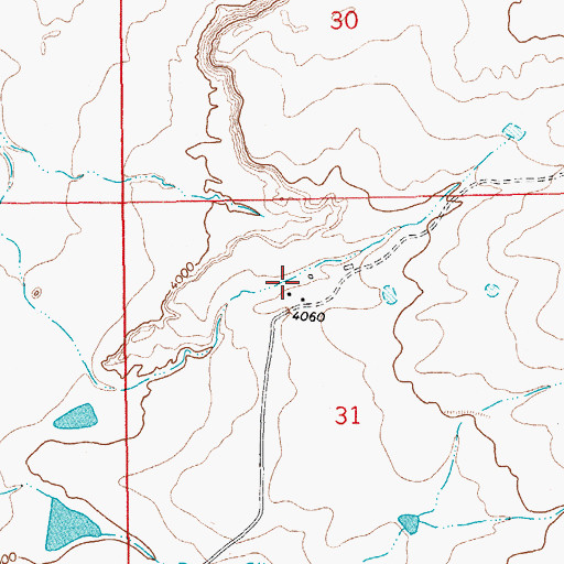 Topographic Map of Green, NM
