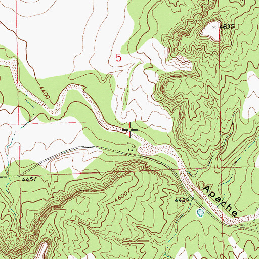 Topographic Map of Brochard, NM