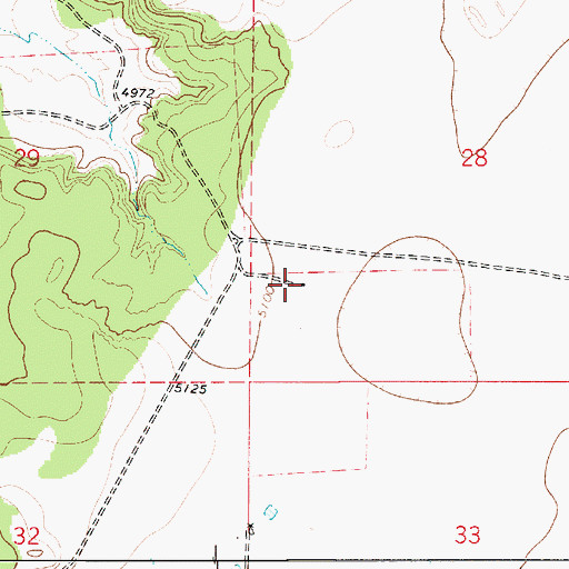 Topographic Map of Baca, NM