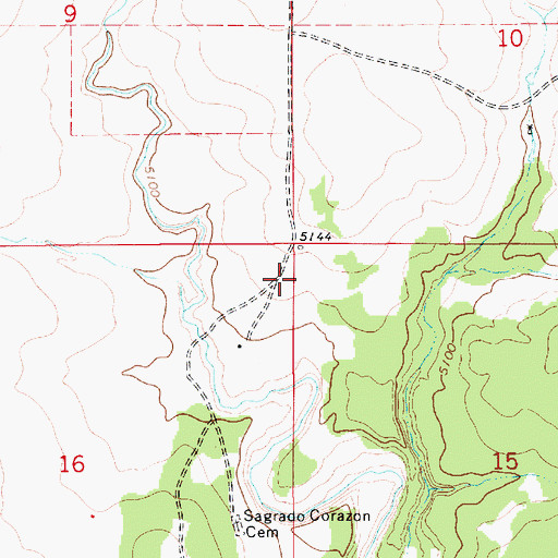 Topographic Map of Gonzales, NM