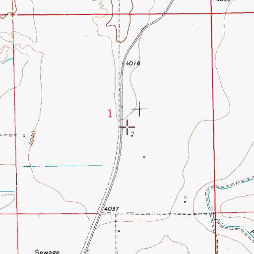 Topographic Map of Evans, NM