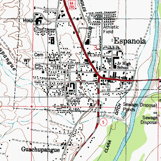 Topographic Map of United Brethren Church, NM