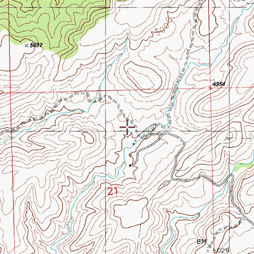 Topographic Map of Blakely, NM