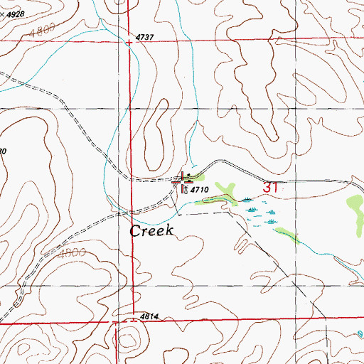 Topographic Map of Bennett, NM