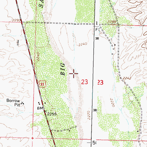 Topographic Map of Pearson Falls Wash, AZ
