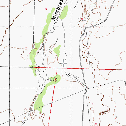 Topographic Map of 10023 Water Well, NM