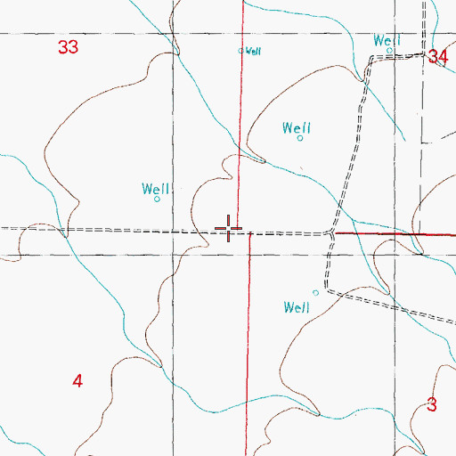 Topographic Map of 10457 Water Well, NM