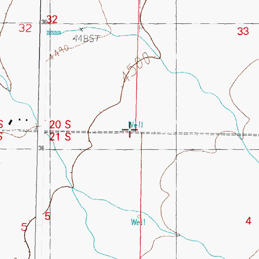 Topographic Map of 10007 Water Well, NM