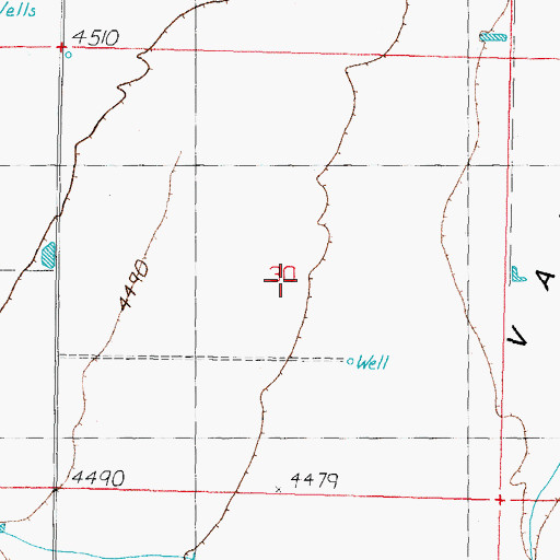 Topographic Map of 10004 Water Well, NM
