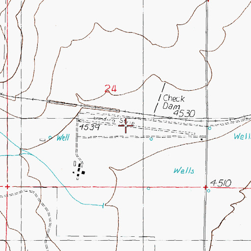 Topographic Map of 10458 Water Well, NM