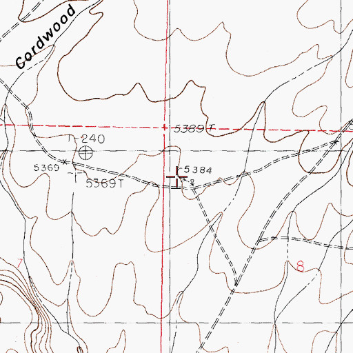 Topographic Map of 01520 Water Well, NM