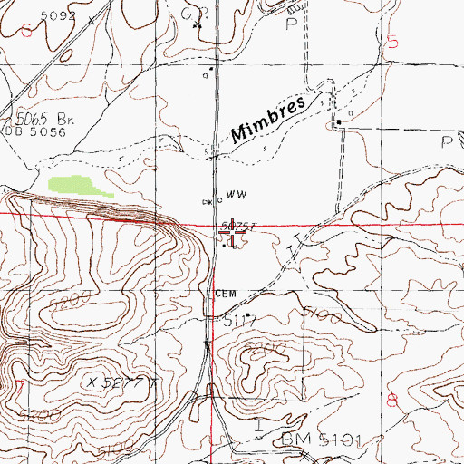 Topographic Map of 01556 Water Well, NM