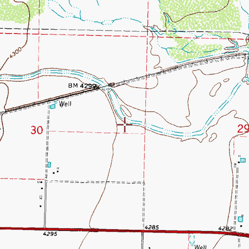 Topographic Map of 10070 Water Well, NM