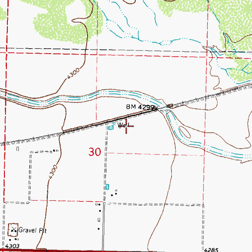 Topographic Map of 00053 Water Well, NM