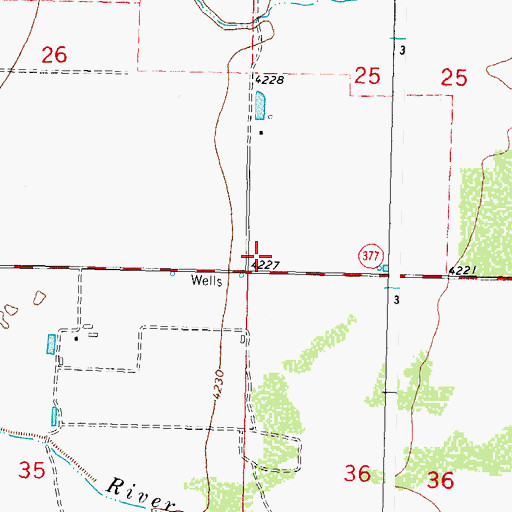 Topographic Map of 00074 Water Well, NM