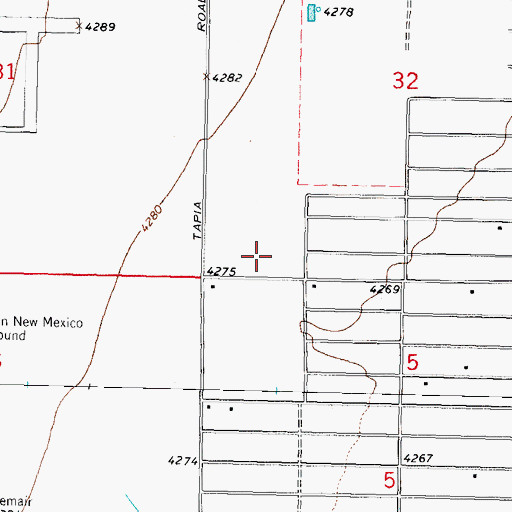 Topographic Map of 10145 Water Well, NM