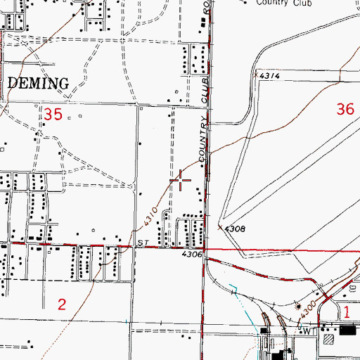 Topographic Map of 10096 Water Well, NM