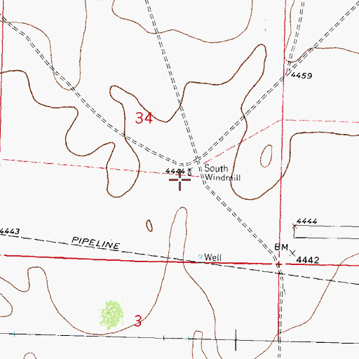 Topographic Map of 01362 Water Well, NM