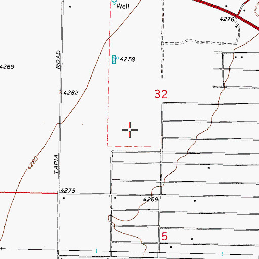 Topographic Map of 10071 Water Well, NM