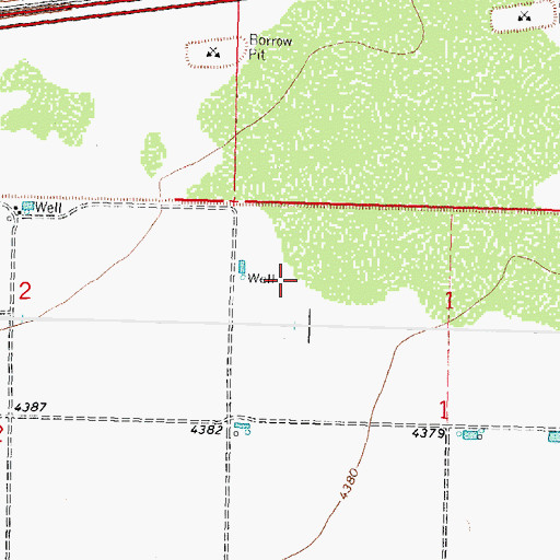 Topographic Map of 00535 Water Well, NM