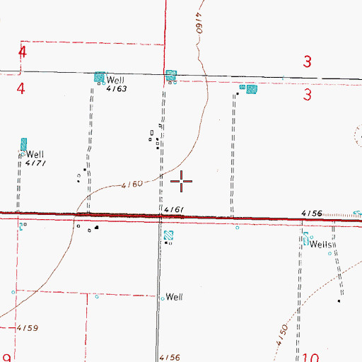 Topographic Map of 10105 Water Well, NM