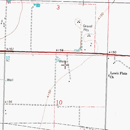 Topographic Map of 10117 Water Well, NM