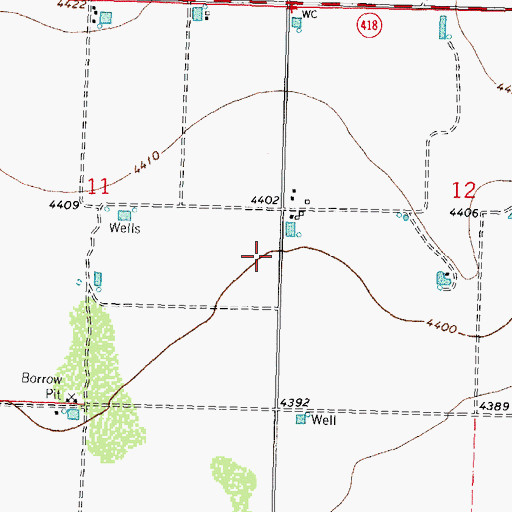 Topographic Map of 00597 Water Well, NM