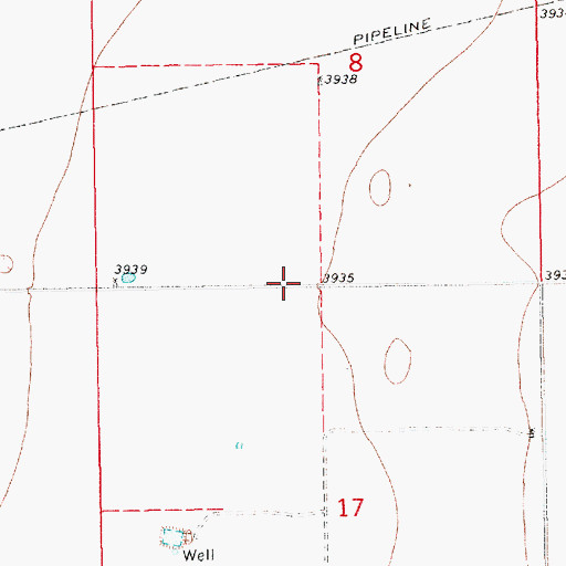 Topographic Map of 13545 Water Well, NM