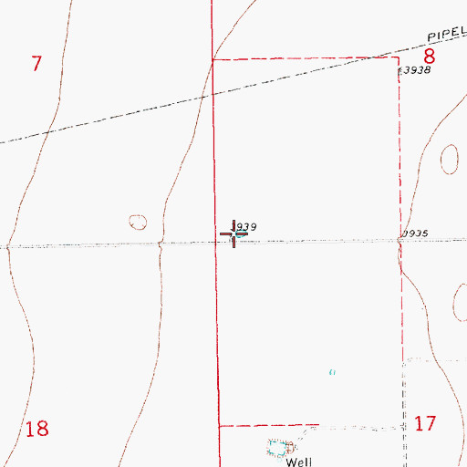 Topographic Map of 13544 Water Well, NM