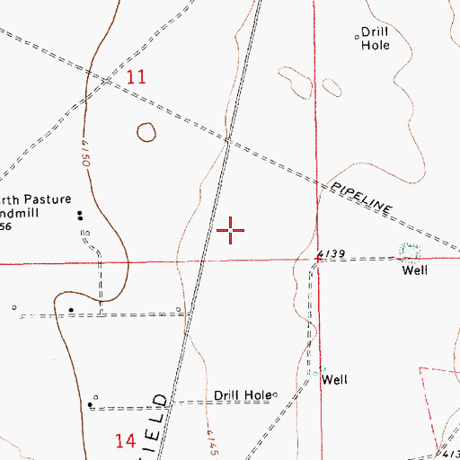 Topographic Map of 10008 Water Well, NM
