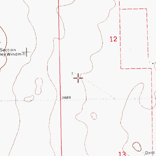 Topographic Map of 13546 Water Well, NM