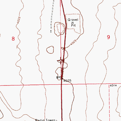 Topographic Map of 10800 Water Well, NM