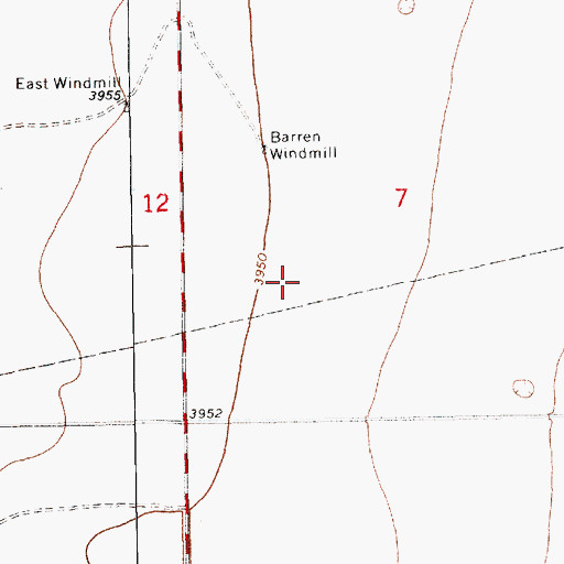Topographic Map of 10827 Water Well, NM