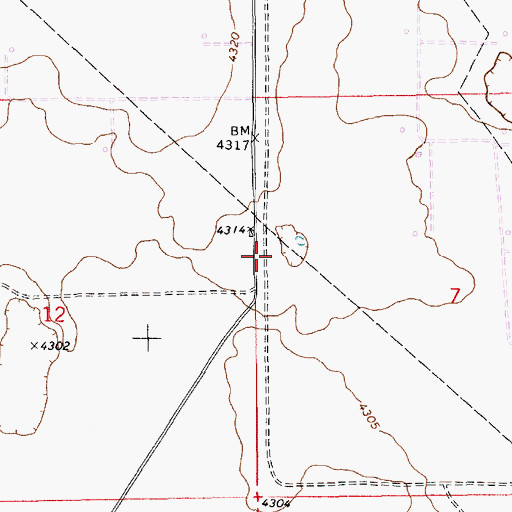 Topographic Map of 10727 Water Well, NM