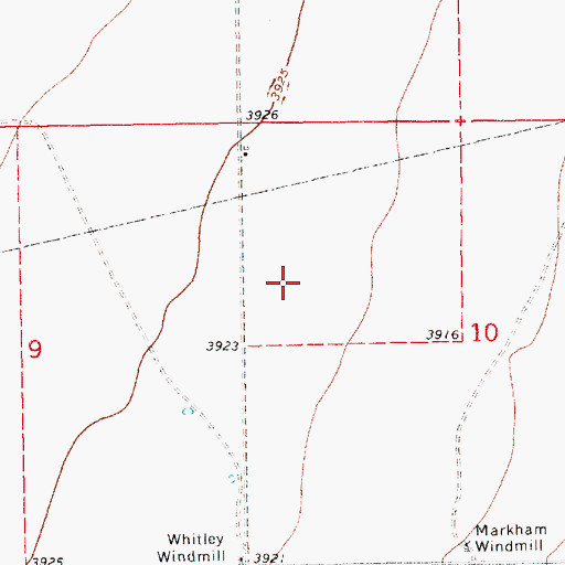 Topographic Map of 10828 Water Well, NM