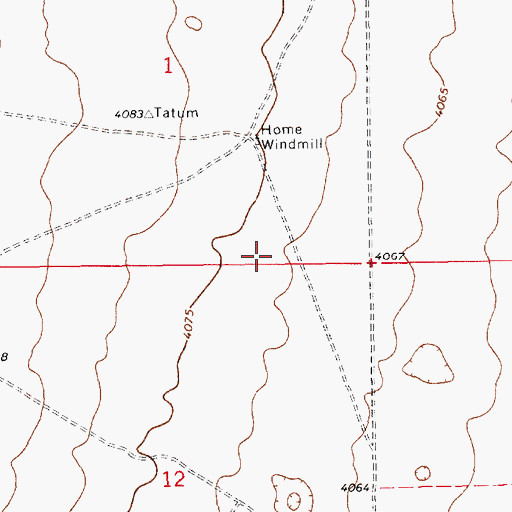 Topographic Map of 10776 Water Well, NM