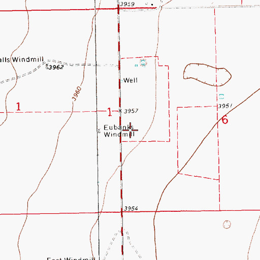 Topographic Map of 12633 Water Well, NM