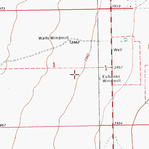 Topographic Map of 12783 Water Well, NM