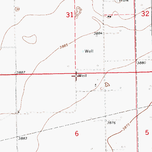 Topographic Map of 13403 Water Well, NM