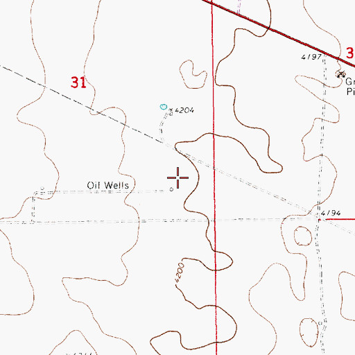 Topographic Map of 10699 Water Well, NM