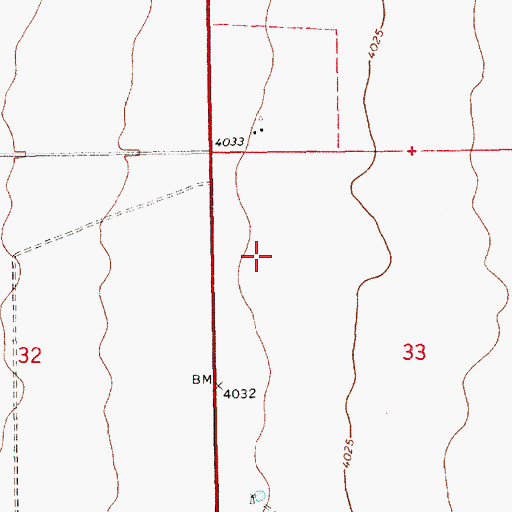 Topographic Map of 10703 Water Well, NM