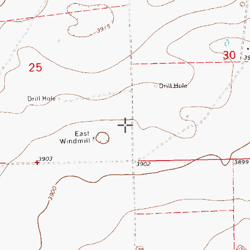Topographic Map of 12710 Water Well, NM