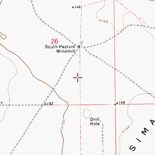 Topographic Map of 10696 Water Well, NM